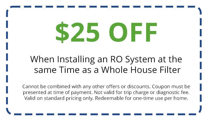 Discounts on When Installing an RO System at the same Time as a Whole House Filter